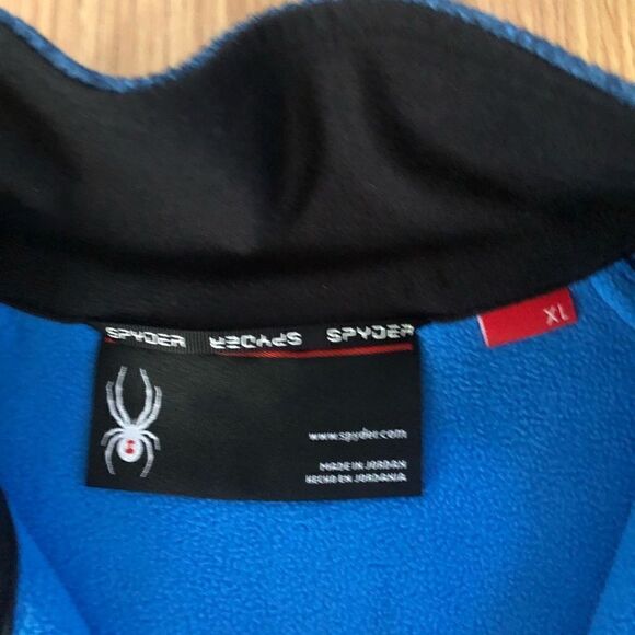 SPYDER Outbound 1/2 Zip Pullover Core Sweater Blue/Black/Orange - Picture 6 of 8